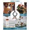 Katerk 50 Pack Screw in Hooks for Outdoor String Lights W/Safety Buckle 1 Nut Drive, Square Snap Ceiling Hooks for Hanging Christmas Light, Plants, Ornament, Windproof Eye Hook for Outside