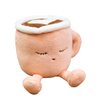 Yoholto Latte Plush Pillow, 7.8 Inch Coffee Cup Plush Doll Toy, Coffee Food Stuffed Plush, Christmas Birthday Gift for Kids Adults Boys Girls (Pink)