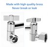 Adjustable Shower Arm Universal Connection, NearMoon Solid Brass Shower Extension Arm, Adjust Angle to Upgrade Shower Experience, Easy to Install, Anti-leak (Chrome Finish)