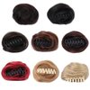 onemily Space Bun Hairpieces Mini Claw Clip in Hair Bun Messy Cat Ears Hair Extension Donut Wig Accessory Straight Hair Scrunchies for Women(1PC Dark Brown)