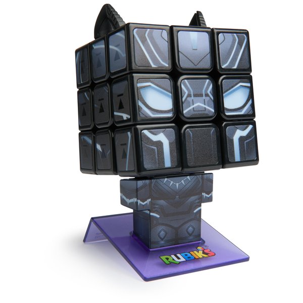 Rubik’s Cube, Black Panther Cuber, Problem-Solving Brain Teaser Collectible Fidget Toy, Christmas Gifts for Teens, Stocking Stuffers, for Ages 8+