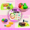 KKmon Kids Play Kitchen Accessories Set,36Pcs Stainless Steel Play Pots and Pans Sets for Kids,Toddler Pretend Cooking Playset with Play Food Set,Utensils Cookware Toys Gift for Girls Boys (Pink)