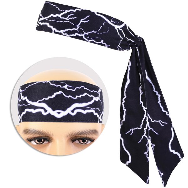 Lightning Costume Headband Bandana Patterns for Men's Kids Movie Cosplay Halloween Party