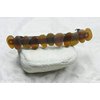 Genuine Surf Tumbled Frosted Brown Sea Glass French Barrette Hair Clip 4" or 100 mm Length - Quantity of 1