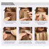 Balayage Tape in Hair Extensions Human Hair, Ombre Golden Brown to Bleach Blonde Tape in Human Hair Extensions Real Hair Extensions 16 Inch 30g 20pcs Silky Straight Highlight Seamless Human Hair