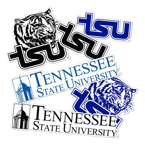 Tennessee State University Sticker TSU Tigers Stickers Vinyl Decals Laptop Water Bottle Car Scrapbook T2 (Type 2)