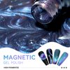 SUPWEE 9D Cat Eye Gel Nail Polish with Magnet, 10ML Cateye Nail Polish Gel Holographic Chameleon Effects Magnetic Nail Polish Soak Off UV Gel Manicure DIY at Home 003