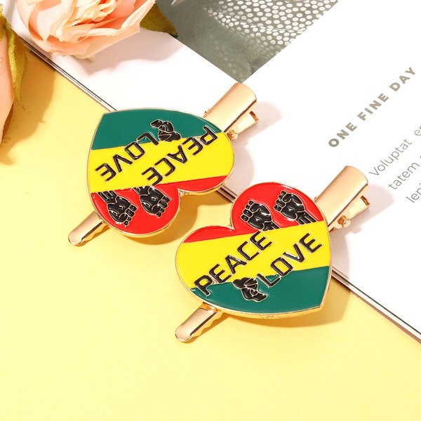 Juneteenth Hair Clips for Women African Map Hair Clips Enamel Power Fist Afro Queen Hair Barrettes Black History Month Juneteenth African Hair Accessories Outfits Party Favors