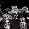 PIAOPIAONIU 32 PCS Viking Skull Head Beard Beads Hair Beard Beads for Man/Woman,Braiding Beads Beard Viking Rune Beads for Hair Decoration,DIY Viking Bracelets Pendant Necklace