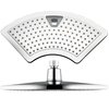 Dream Spa AquaFan 12 inch All-Chrome Rainfall-LED-Shower-Head with Color-Changing LED/LCD Temperature Display