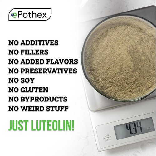 ePothex Pure Luteolin Powder 24 Grams, Brain and Nervous System Support, Promotes Immune Functionality, Maximum Absorption