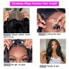Bestdilin Wear and Go Glueless Wigs Human Hair Pre Plucked 8x5 HD Lace Closure Wigs Body Wave Lace Front Wigs Human Hair for Black Women 200% Density Natural Black Wig 28 Inch