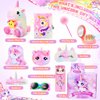 Unicorns Gifts for Girls Kids Toys 3 4 5 6 7 8 9 10 Years Old with 12PCS Unicorn Plush /Locked Diary/Glowing Blanket/Eye Mask/Crossbody Bag/Mirror 12PCS Teen Girl Birthday Christmas Unicorn Toy