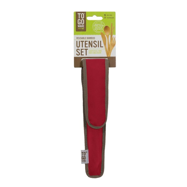 TO GO WARE Repeat Bamboo Utensil Set - Cayenne (Red), 1 EA