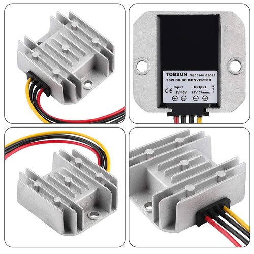 Golf CART Voltage Reducer Automatic Buck Boost Converter DC 8V-40V to 12V 3A 36W Step Down Up Regulator Waterproof Module Transformer