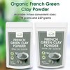 hennaco Organic French Green Clay Powder Powder | Natural Green Face Mask Powder | French Green Clay for DIY Beauty | No Preservatives| Chemical Free | 100% Raw | 227 Grams (8 OZ)