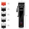 JAMAKY Professional Hair Clippers for Men, Black Barber Shop Clipper, Ceramic & Carbon Steel Blades Rechargeable Hair Trimmer for Home Use