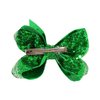 2 PCS 4 Inch Sequins Hair Bows Alligator Hair Clip Hair Barrettes Accessories for Women Teens Girls Kids (Green)