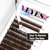 VEYES INC Colored Lash Extensions 03 05 07 15 C/D Curl 8-16mm Mixed Length Tray, Premium Individual Silk Eyelashes, Professional Supplies for Lash Techs (Dark Latte Brown 0.03 D 8-16mm)