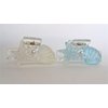 Generic Small blue or white shell and starfish hair claw clip for fine, thin hair (Primary color: White), 1 Count (Pack of 1)