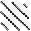 BETITETO Rhinestone Flower Hair Pins, 40 Pcs U-Shaped Crystal Party Wedding Bridal Hair Accessories for Women Girls (Black)