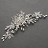 SWEETV Bride Wedding Hair Comb Rhinestone Bridal Hair Accessories Pearl Bridal Hair Pieces Bridal Hair Clips Hair Side Comb for Women and Girls