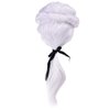 Abaodam wig lawyer costume wig for powdered wigs vendetta white colonial Lawyer Judge Wig Long Curly Wig Cosplay Fashion barrister wig Hairpiece english lawyers wigs (White) Halloween Party Wigs