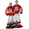 NC State Wolfpack Adult Comfy Throw Blanket with Sleeves, 48" x 71"