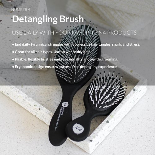Detangling Brush - Anti-Breakage Hairbrush for Wet or Dry Hair, Pliable Bristles, All Hair Types, Minimizes Pain & Protects Against Split Ends