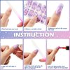 168 Pieces 12 Sheets Full Wrap Nail Polish Stickers Self Adhesive Glitter Gradient Marble Color Nail Decal Strips with Glass Nail File for Women Girls DIY Nail Craft (Classic Style)