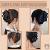 Hair Bows Claw Clip for Women Girls,Premium black Bow-knot Hair Clips for Women Thick Hair & Thin Hair,Big Bows Hair Clips,Nonslip Bows Claw Clips for Women, Bow Clips for Women,Bow Clips