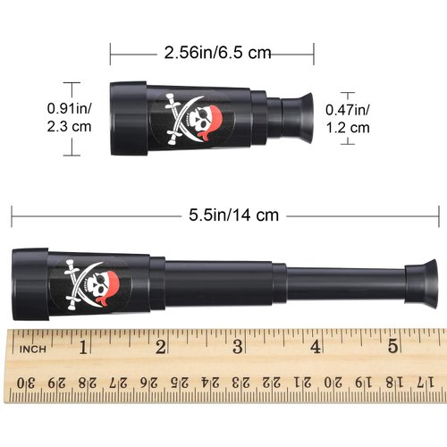 Gejoy 12 Pieces Plastic Pirate Telescopes Bulk Pirate Party Supplies Pirate Telescope Party Favor Mini Telescopes Toy for Party Favor Supplies