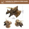 Yolococa Dinosaur Hand Puppets Realistic Latex Soft Animal Head Toys Set, Hand Puppet Toys Gift for Kids, Party Show Imaginative Play (Tyrannosaurus & Triceratops)