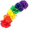 SUNNYPRO Gay Pride Stuff Rainbow Headband for Women Rose Flower Crown LGBTQ Accessories