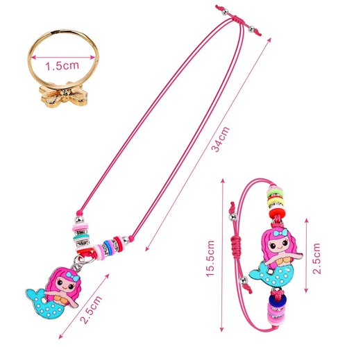 Faburo 30pcs Kids Jewelry for Girls, Little Girls Jewelry Set Kids Unicorn Necklace Bracelet Ring, Kid Jewelry Costume Jewelry for Girls, Childrens Jewelry for Girl Birthday Gift(Cute)