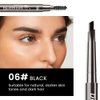 evpct Eyebrow Stamp Pencil Kit for Eyebrows, Makeup Brow Stamp Trio Kit with Waterproof Eyebrow Pencil, Eyeliner, Eyebrow Pomade, 10 Eyebrow Stencils and Dual-ended Eyebrow Brush, Kit-01# EBONY