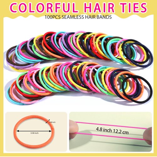 YGDZ Hair Accessories for Girl, Elastic Hair Ties Set 1753PCS, Colorful Hair Rubber Bands with Organizer Box, Cotton Baby Hair Ties, Elastic Hair Bands 3cm, Ponytail Holders for Toddler, Hair Clip