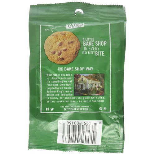 Tate's Bake Shop - Tiny Tate's Bite Size Chocolate Chip Cookies (Each bag contains 10 -12 bite size cookies, Six 1oz Bags) Pack of 6