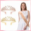 Birthday Sash for Women,21st Birthday Sash,21st Birthday Crown, Birthday Girl Sash,Birthday Tiara Rose Gold,Birthday Girl Headband,21st Birthday Gifts for Her Birthday Queen Sash,Birthday Decorations