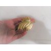 Medium size gold textured metal leaf hair claw clip jaw clip (Primary color: Matte Gold)
