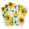 Beverage Napkins SUNFLOWERS ON WHITE 40pcs 5x5 Paper Cocktail Napkins, Sunflower Napkins, Fall Napkins, Thanksgiving Paper Napkins, Decorative Napkins for Decoupage, Thanksgiving Cocktail Napkins