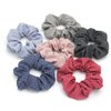 Scrunchies for Hair, 6 Packs Hair Scrunchies for Women Cotton Bandana Scrunchies, Soft Scrunchy Hair Bands Hair Scrunchies (Plaid Series)