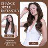 GOO GOO Clip in Hair Extensions Real Human Hair, 18inch 120g 7Pcs, 4A Chocolate Brown, Remy Human Hair Extensions Clip ins for Women, Natural Human Hair