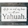 As For Me And My House We Will Serve Yahuah Reusable Stencil, Paint Your Own Sign, Bible Verse Home Decor, Joshua 25:15 Scripture (27"x15.6")