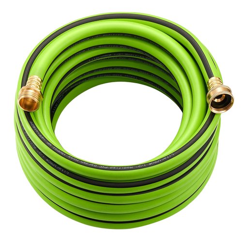 LitartPRO 1/2 inch 15FT Modified Eco-friendly PVC Garden Hose,Live Joint Brass Connector,GHT Fitting(3/4" Tap Faucet)