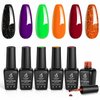 Beetles Gel Nail Polish Set, Hocus Pocus Collection Orange Green Purple Black Glitter Gel Polish Set Soak Off Nail Lamp Uv LED Cured Nail Art Design Manicure Gift Holiday