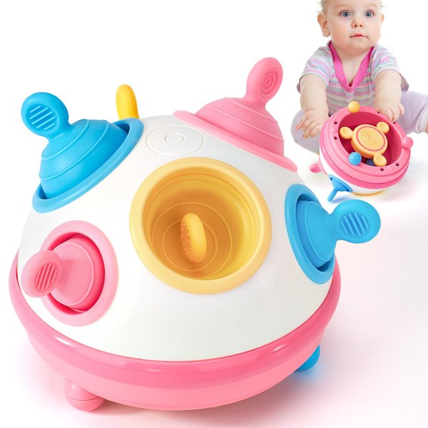 hahaland 1 Year Old Girl Gifts - Montessori Toys Baby Toys 12-18 Months for Sensory Toys Pop Fidget Spinning Toys for 1-3-Year-Old Gifts Infant Toys for 12-18 Months Stocking Stuffers