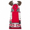KYEESE Holiday Dog Sweater Christmas Hoodie with Leash Hole Reindeer Snowflake Red Dogs Knitwear Small Pullover Pet Sweater Christmas
