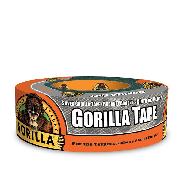 Gorilla Tape, Silver Duct Tape, 1.88" x 35 yd, Silver, (Pack of 1)