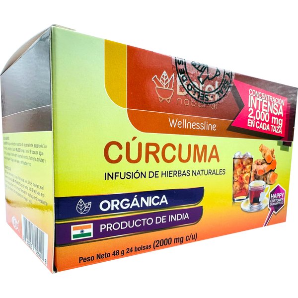 Curcuma Turmeric Tea by Betel Natural - Amazing Inflammation Support - 24 Tea Bags